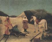 Henri Rousseau The Tiger Hunt oil painting artist